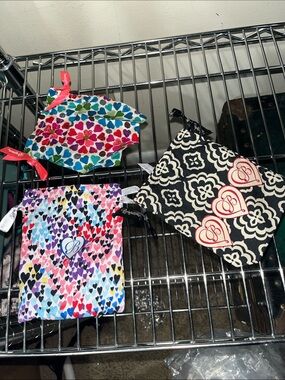 Brighton Kids Multicolor Heart & Floral Drawstring Pouches - 3-Pack